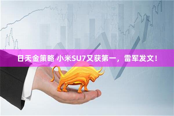 日天金策略 小米SU7又获第一，雷军发文！